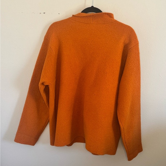 Eileen Fisher Wool Orange Jacket - Picture 9 of 9